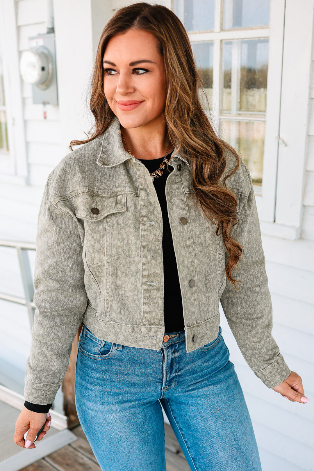 Leopard Denim Jacket