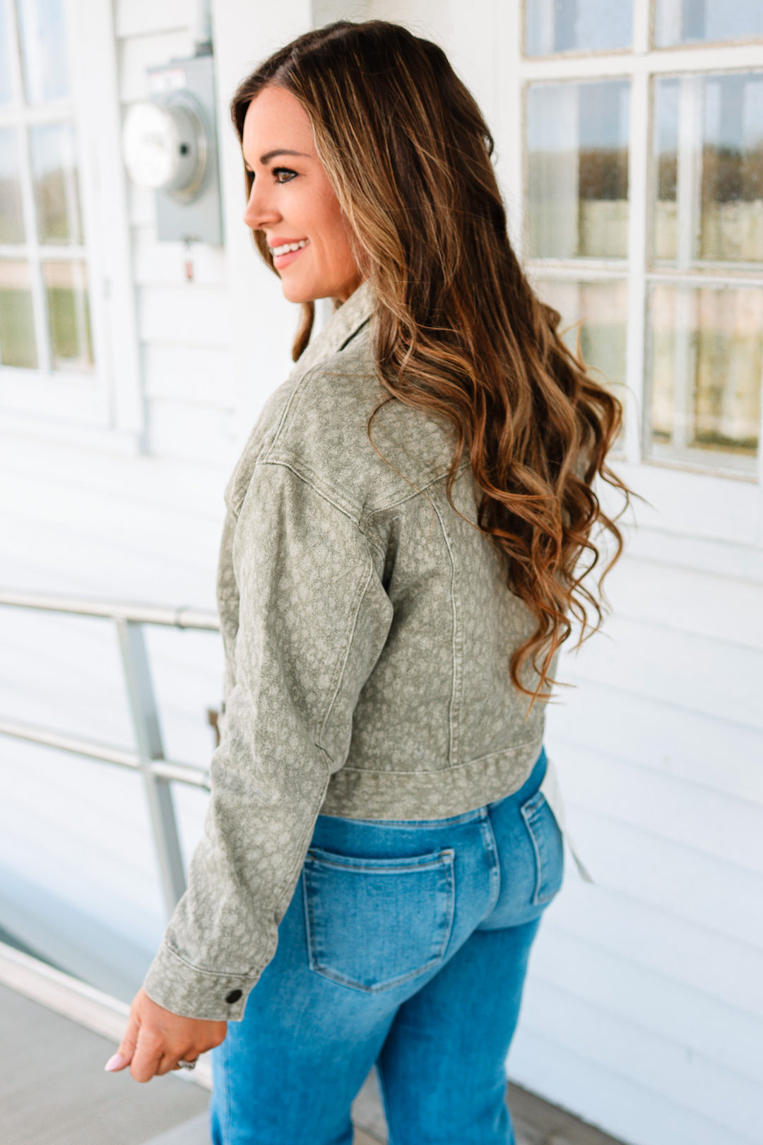 Leopard Denim Jacket