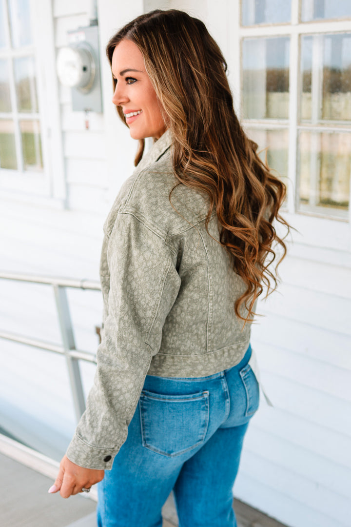 Leopard Denim Jacket