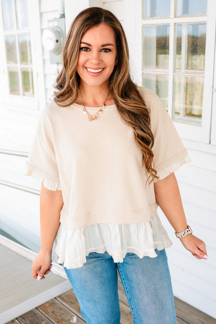 Lola Ruffle Layer Terry Top