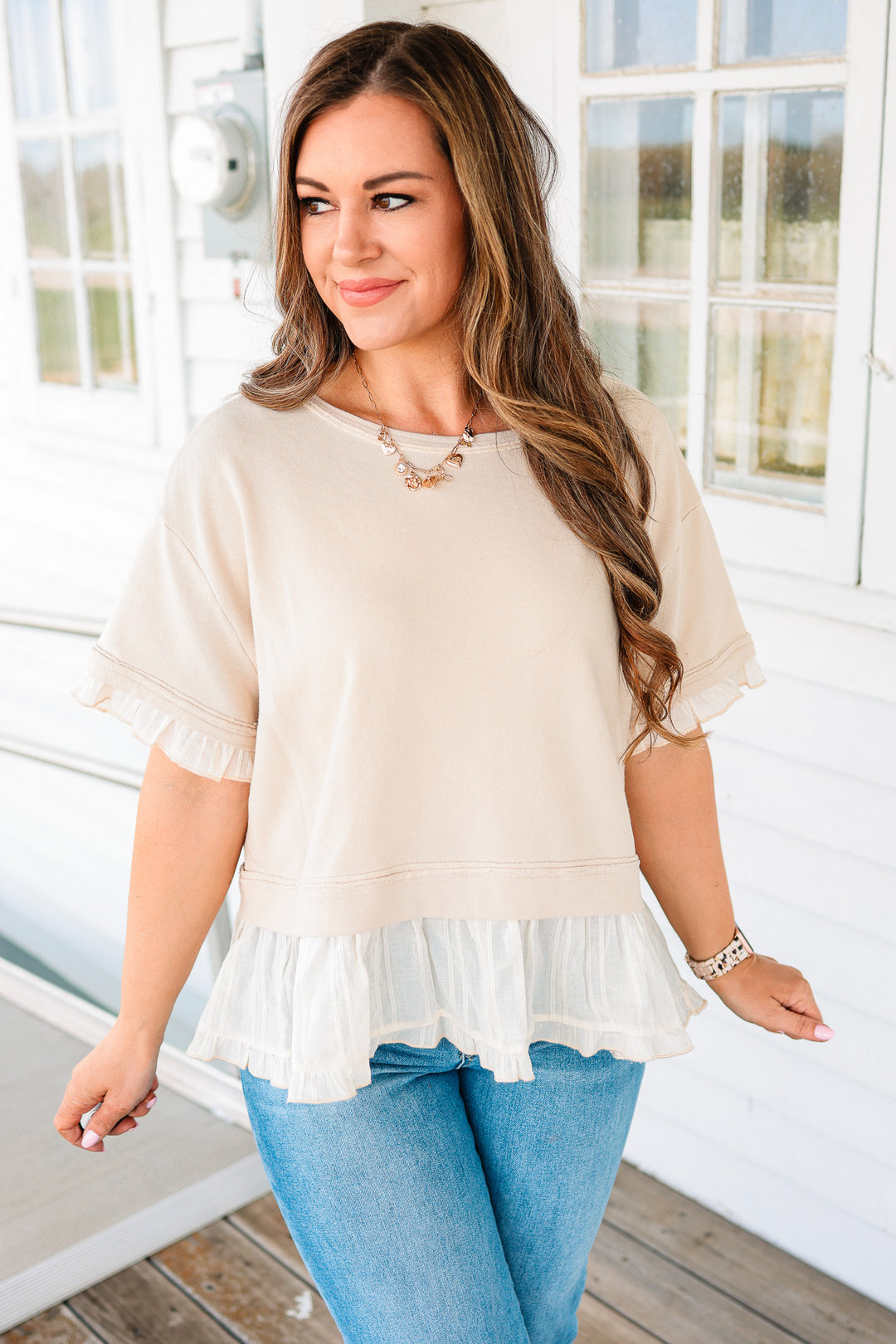 Lola Ruffle Layer Terry Top