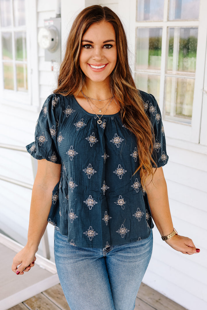 Leni Tie Back Top - Winter Spruce