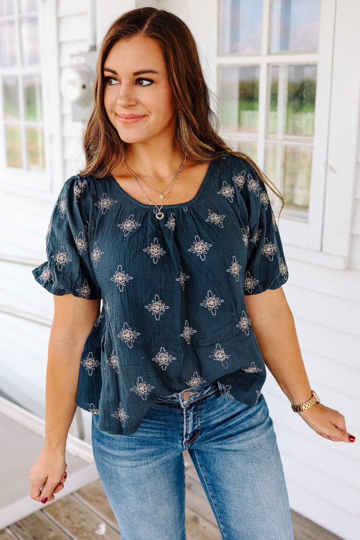 Leni Tie Back Top - Winter Spruce