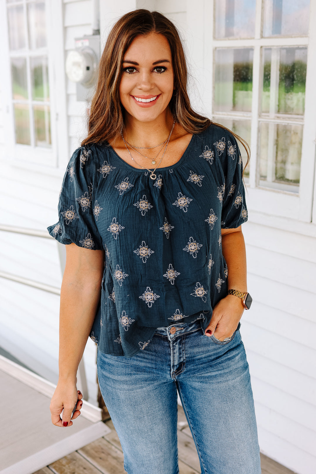 Leni Tie Back Top - Winter Spruce