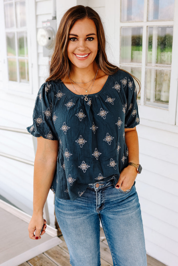 Leni Tie Back Top - Winter Spruce