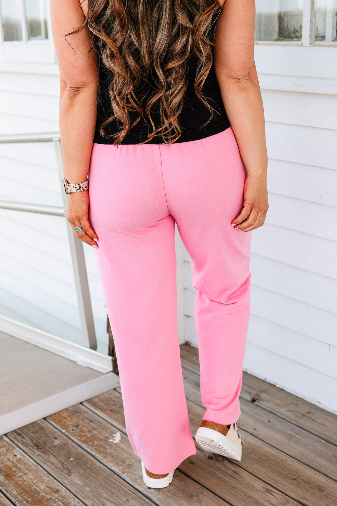 Luna Drawstring Knit Pants - Punch
