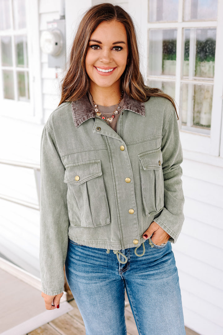 West Crop Jacket - Olive