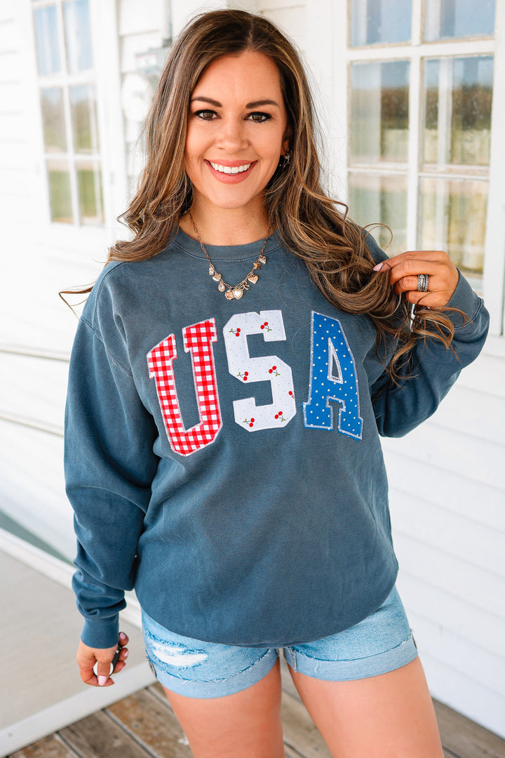 American Honey Crewneck Sweatshirt - Denim