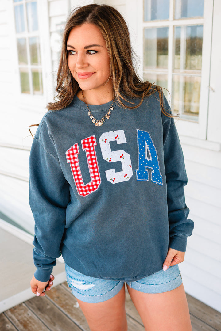 American Honey Crewneck Sweatshirt - Denim