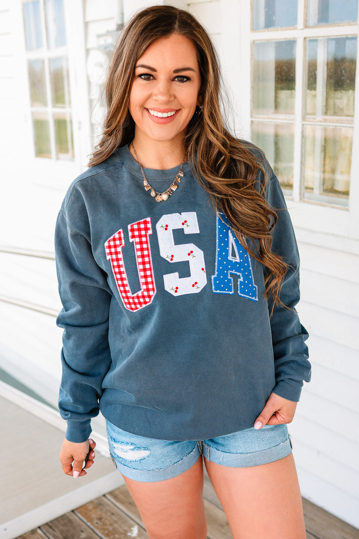 American Honey Crewneck Sweatshirt - Denim