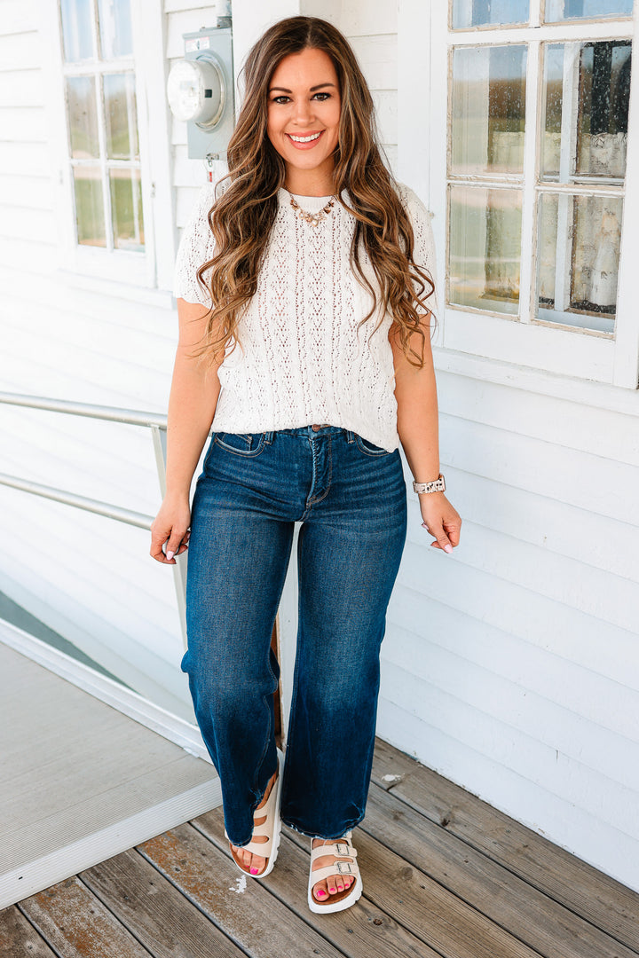 RISEN: Maren Tummy Control Cropped Jeans
