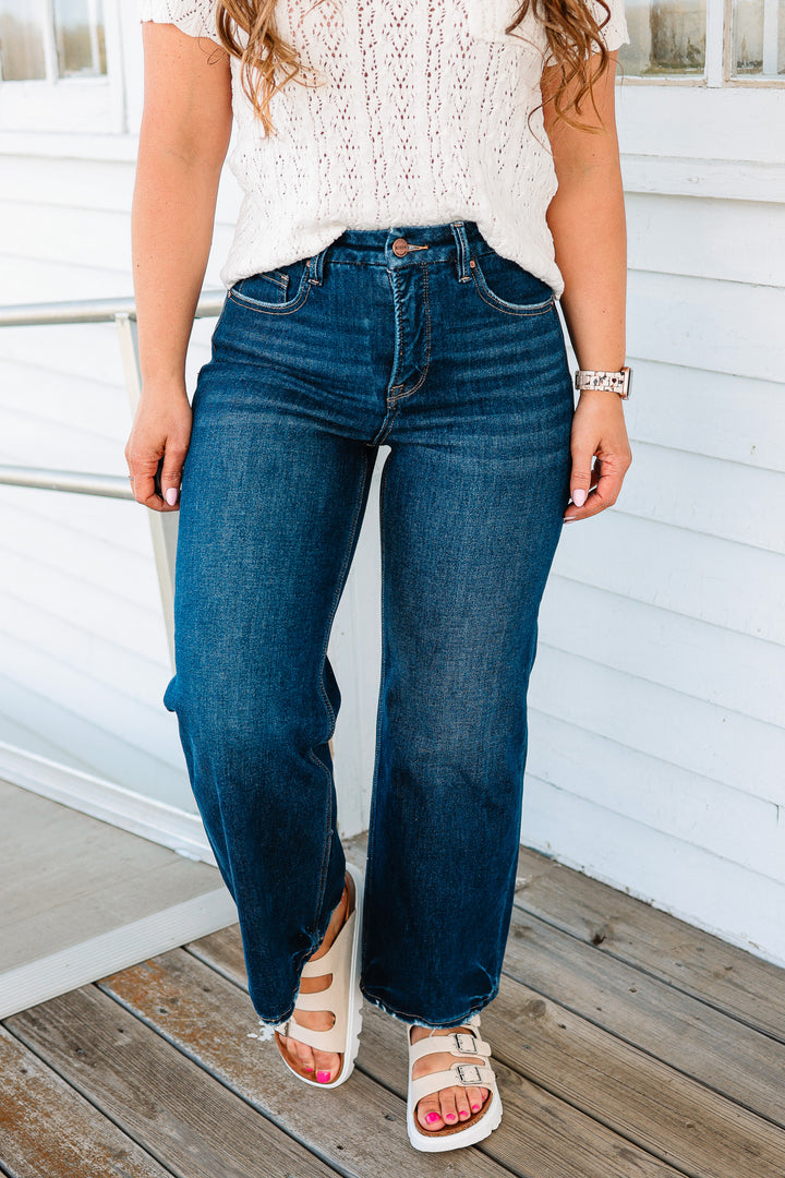 RISEN: Maren Tummy Control Cropped Jeans