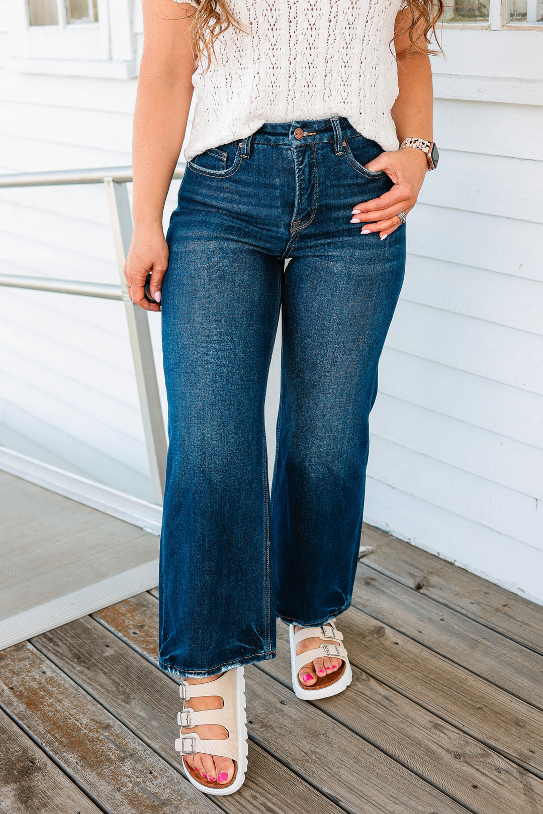 RISEN: Maren Tummy Control Cropped Jeans