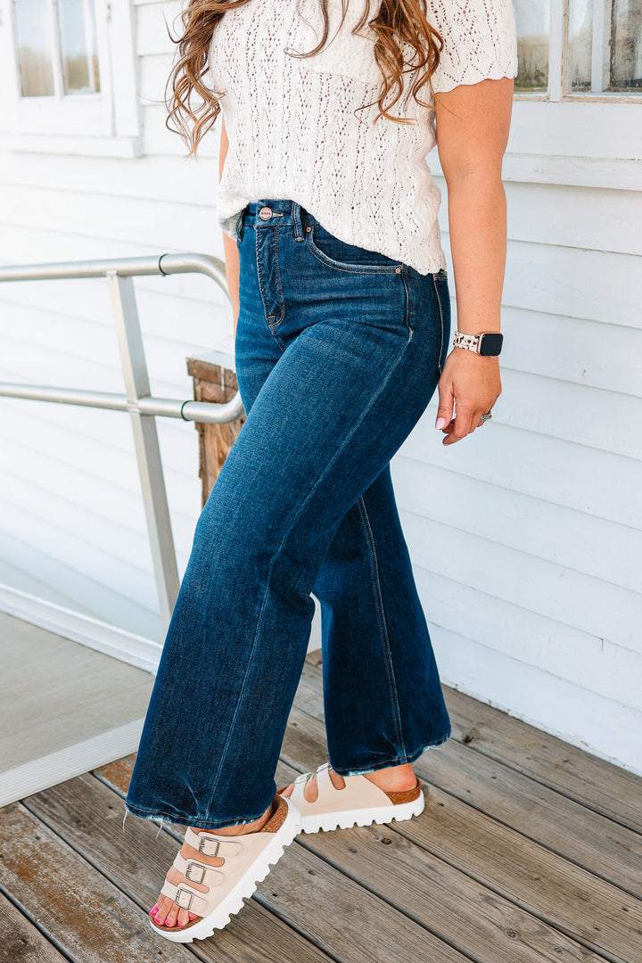 RISEN: Maren Tummy Control Cropped Jeans