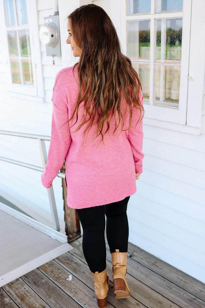The Everyday Tunic Sweater - Bubblegum