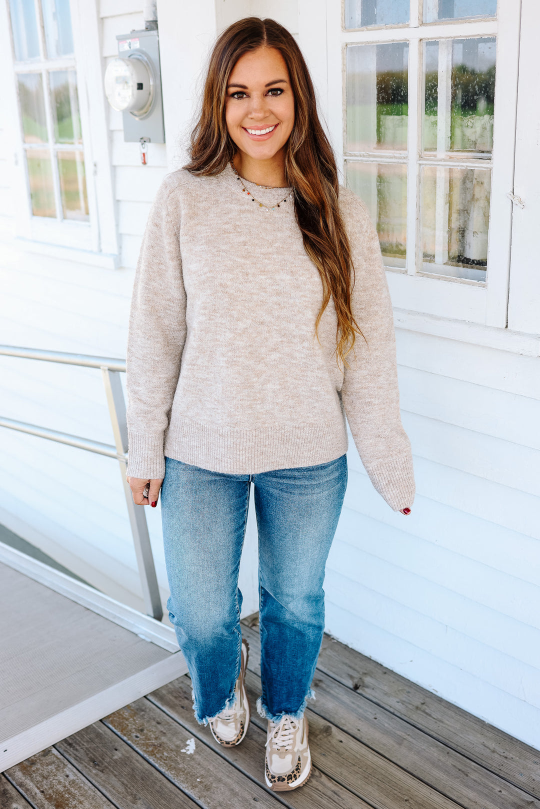 Sunday Crewneck Sweater - Taupe