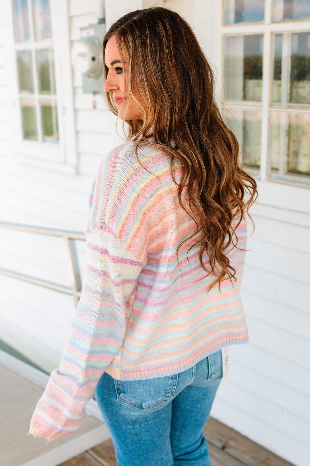 Tate Rainbow Button Up Cardigan