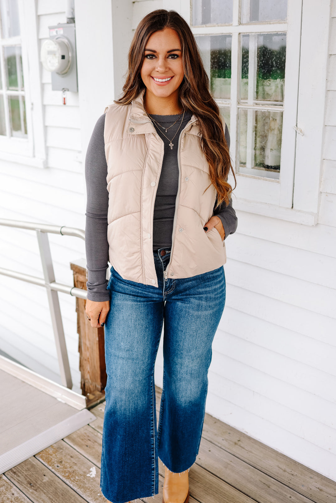 Wren Puffer Vest - Ivory