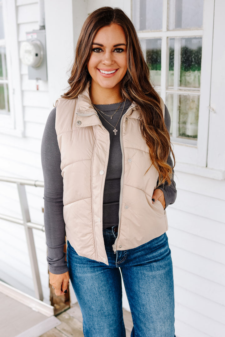 Wren Puffer Vest - Ivory