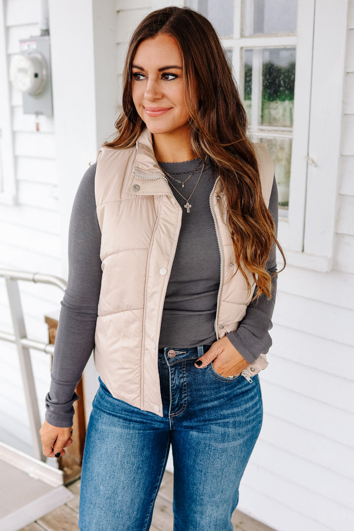 Wren Puffer Vest - Ivory