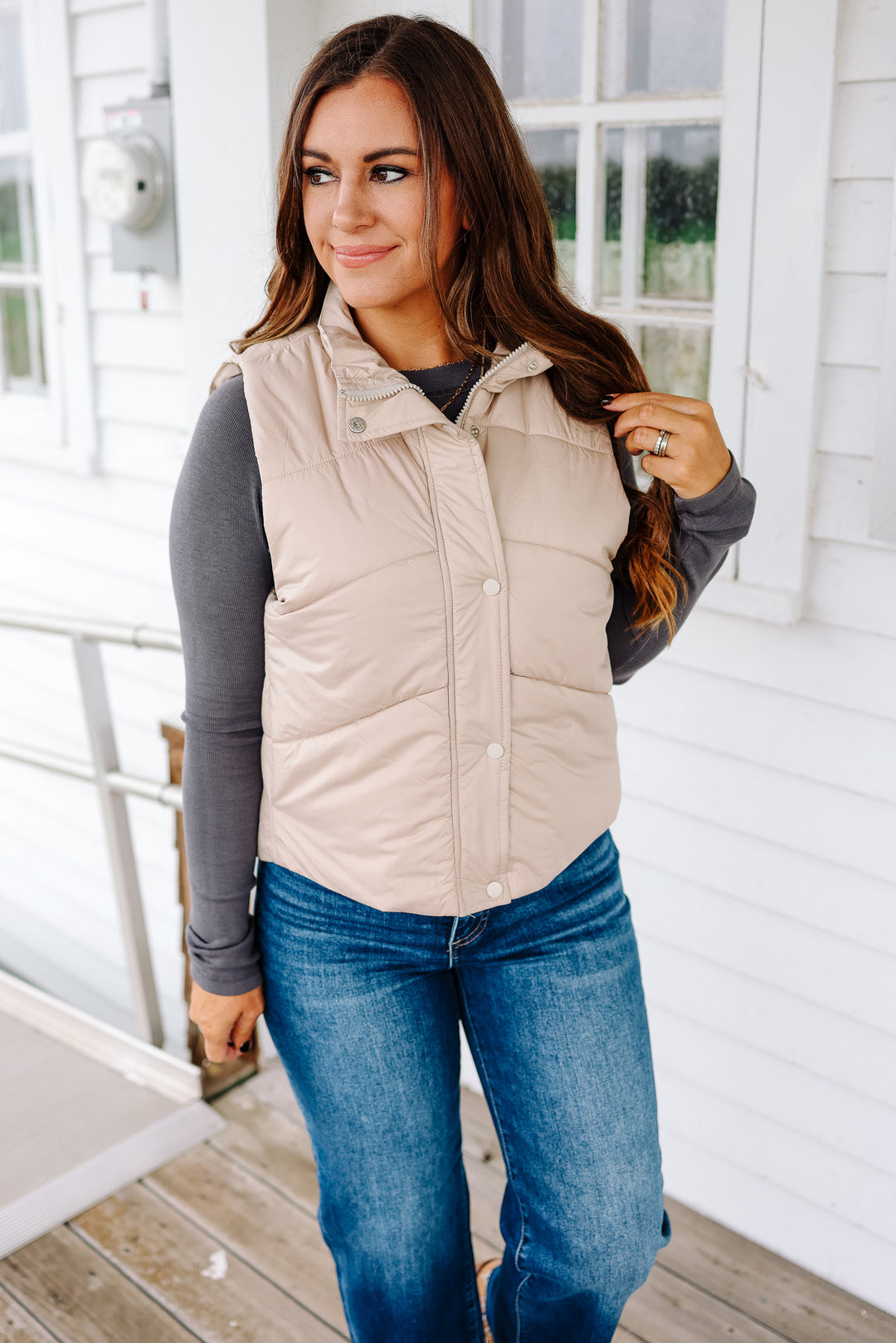 Wren Puffer Vest - Ivory