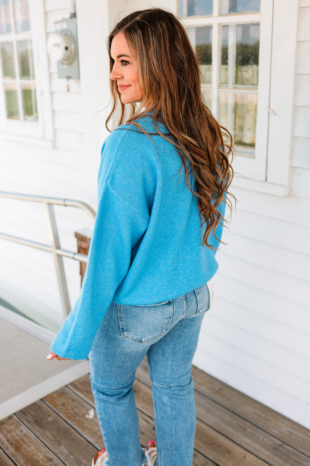 Sadie Sweater Cardigan - Blue