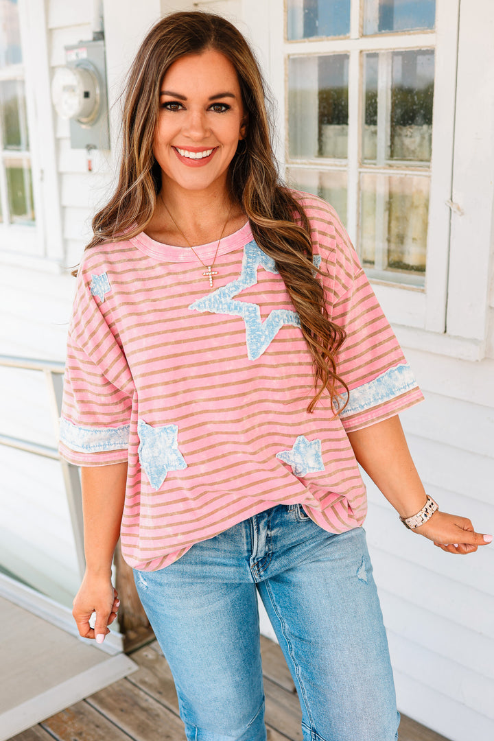 Star Patch Washed Top