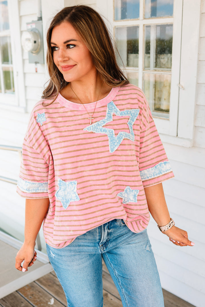 Star Patch Washed Top