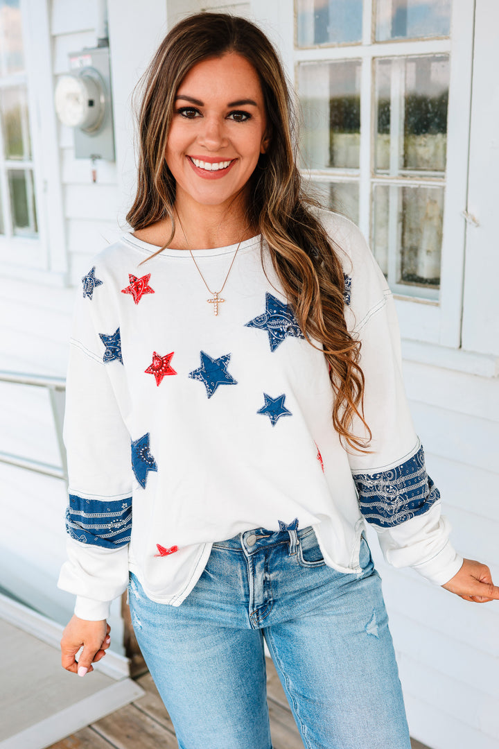 Stars and Stripes Terry Sweatshirt