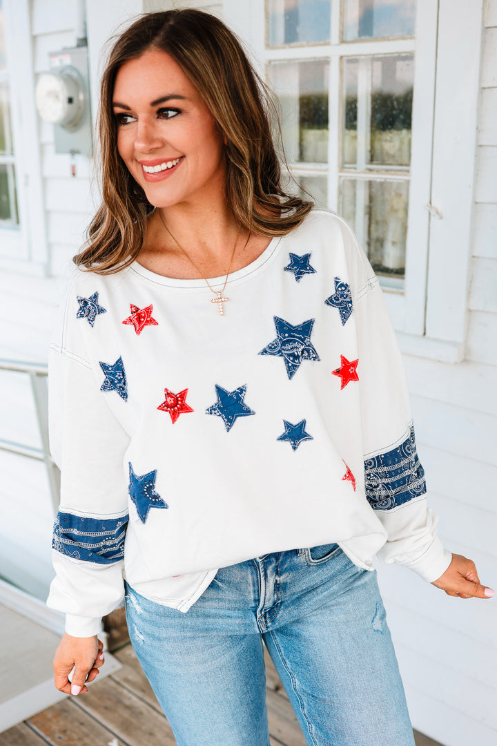 Stars and Stripes Terry Sweatshirt