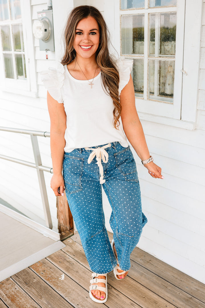 Alyse Ruffle Sleeve Knit Top
