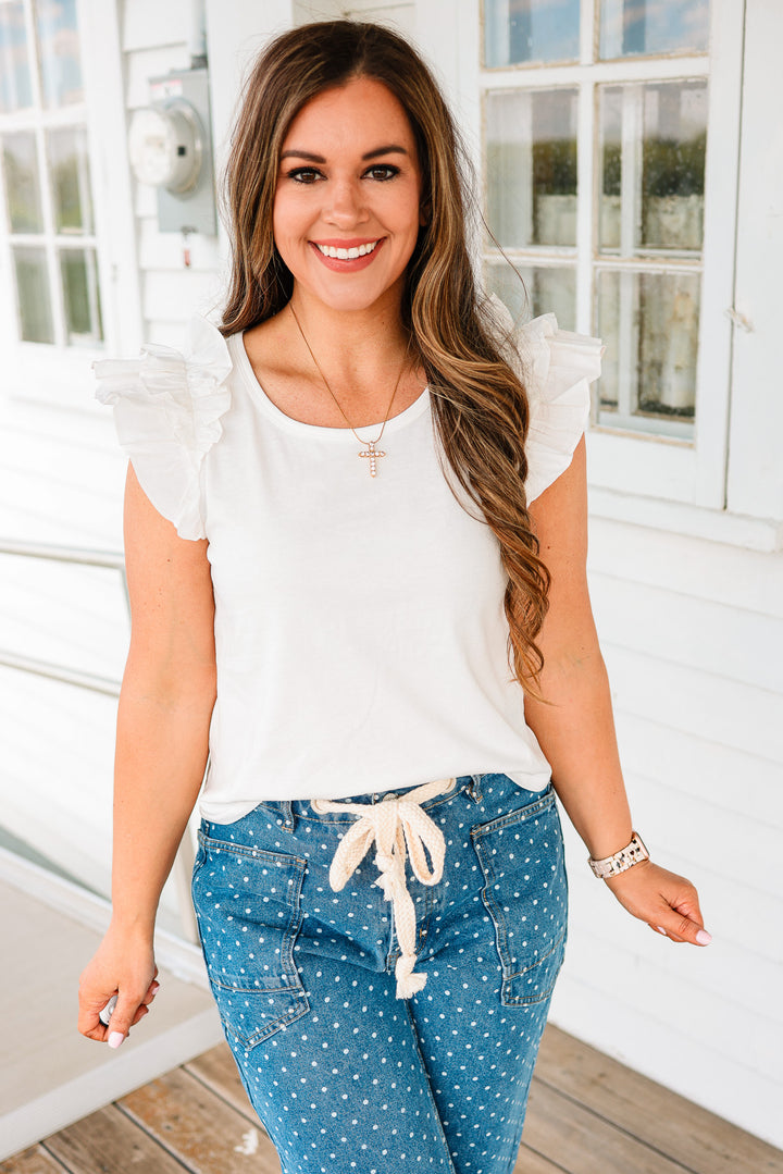 Alyse Ruffle Sleeve Knit Top