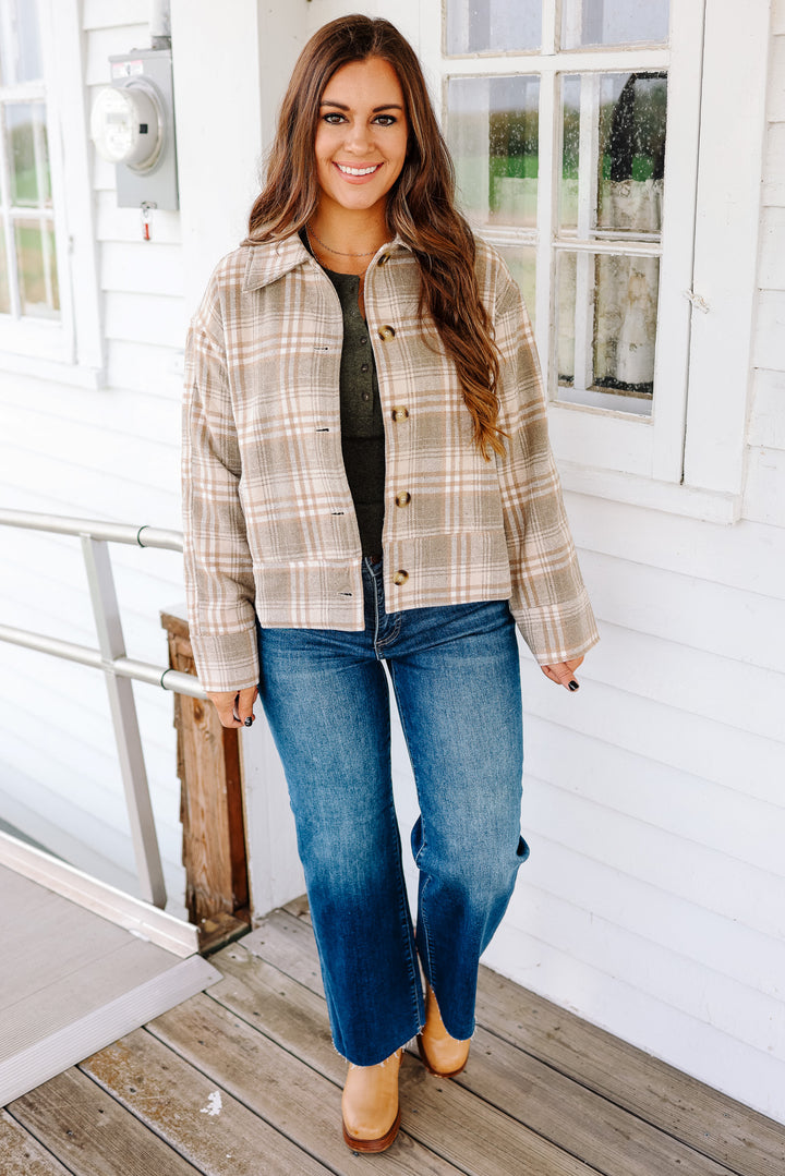 Esme Plaid Button Down Jacket