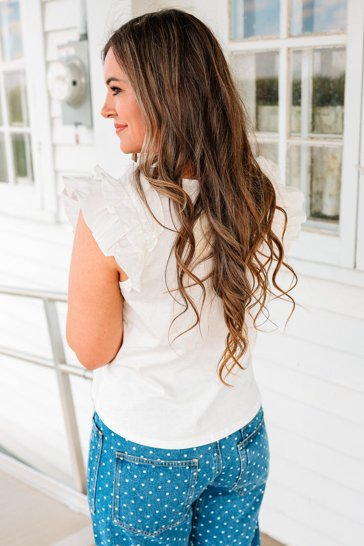 Alyse Ruffle Sleeve Knit Top
