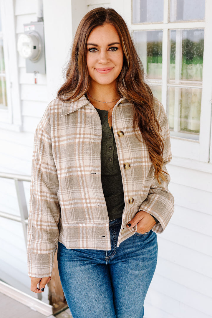 Esme Plaid Button Down Jacket