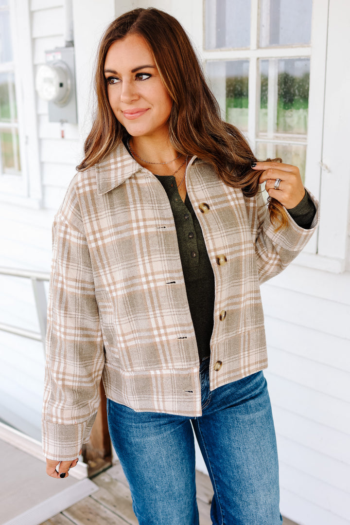 Esme Plaid Button Down Jacket