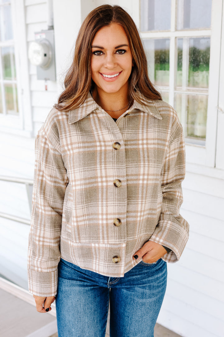 Esme Plaid Button Down Jacket