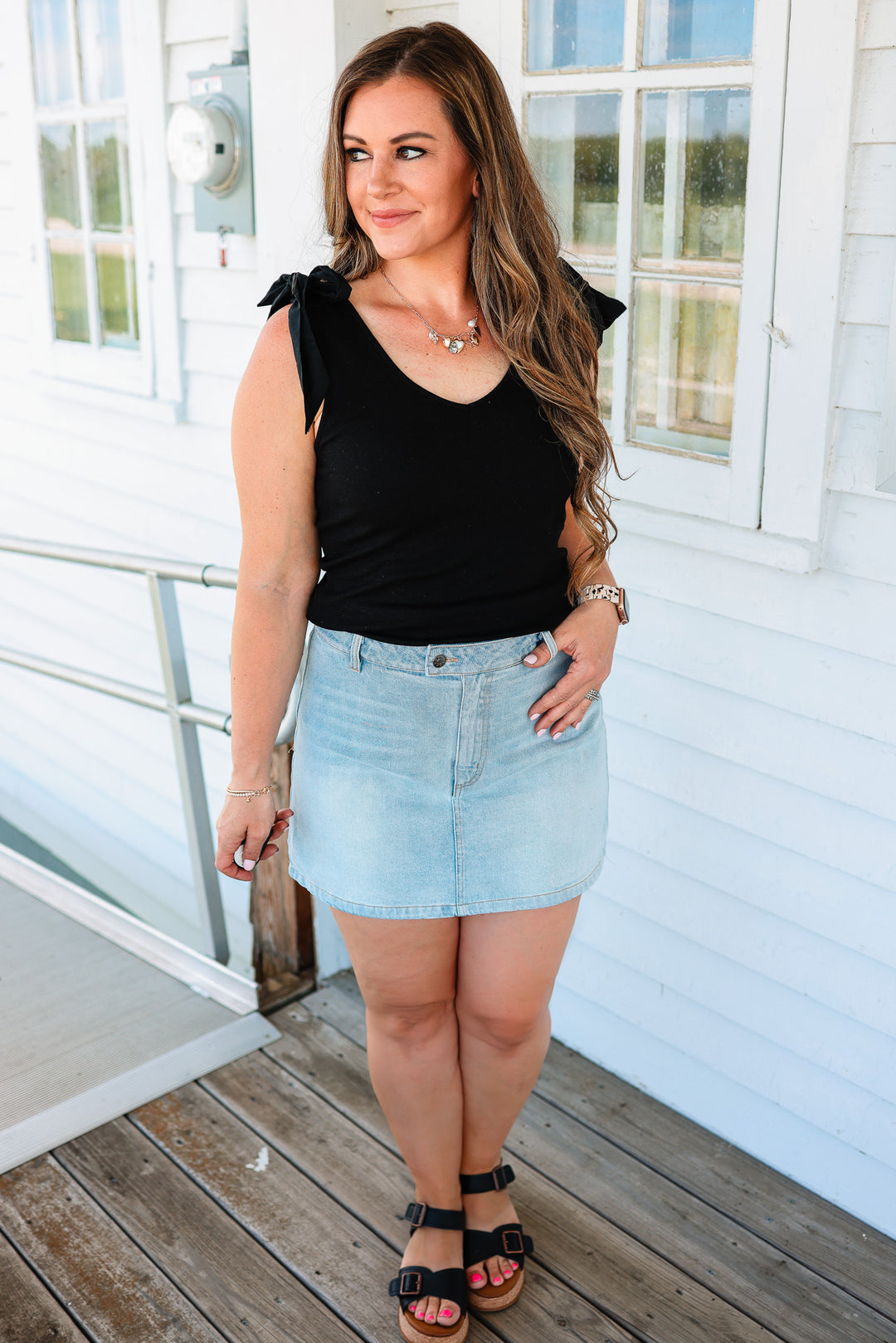 Cait Denim Skort