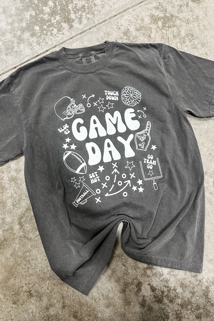 Game Day Icons Graphic Tee - Pepper