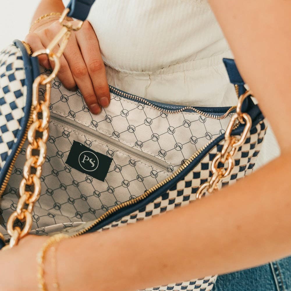 Sienna Slouchy Woven Shoulder Bag - Cream