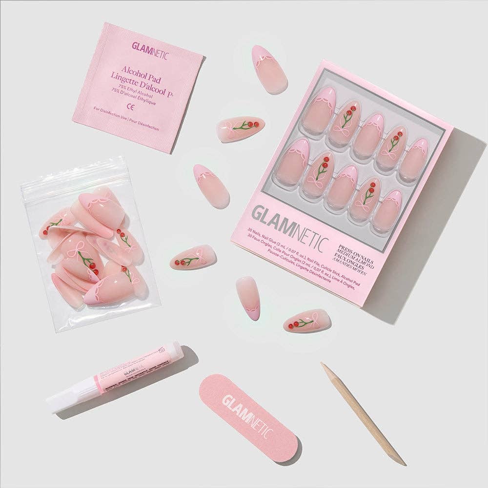 Cherry Bow Press-On Nail