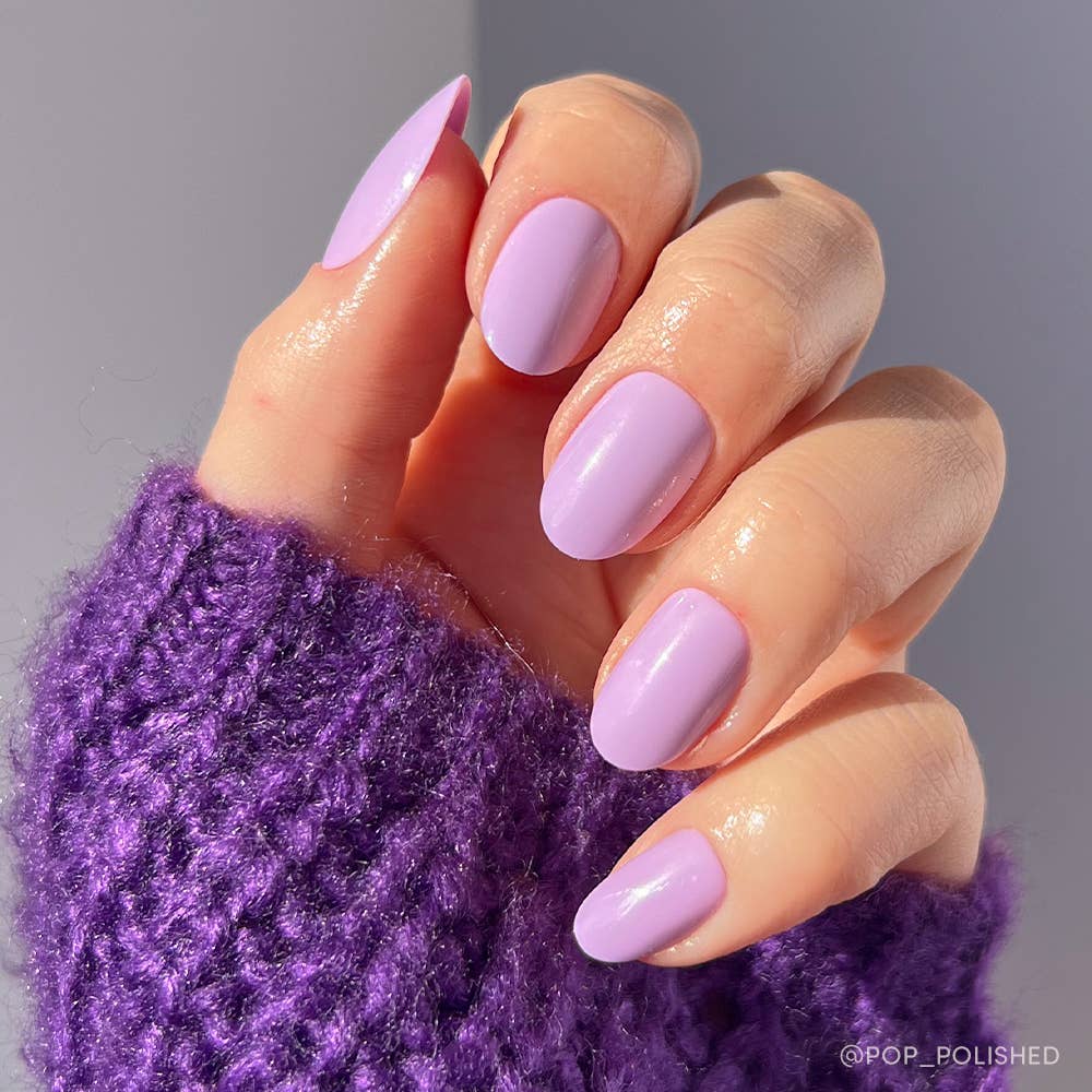Lilac Press-On Nails | Short Round Shape