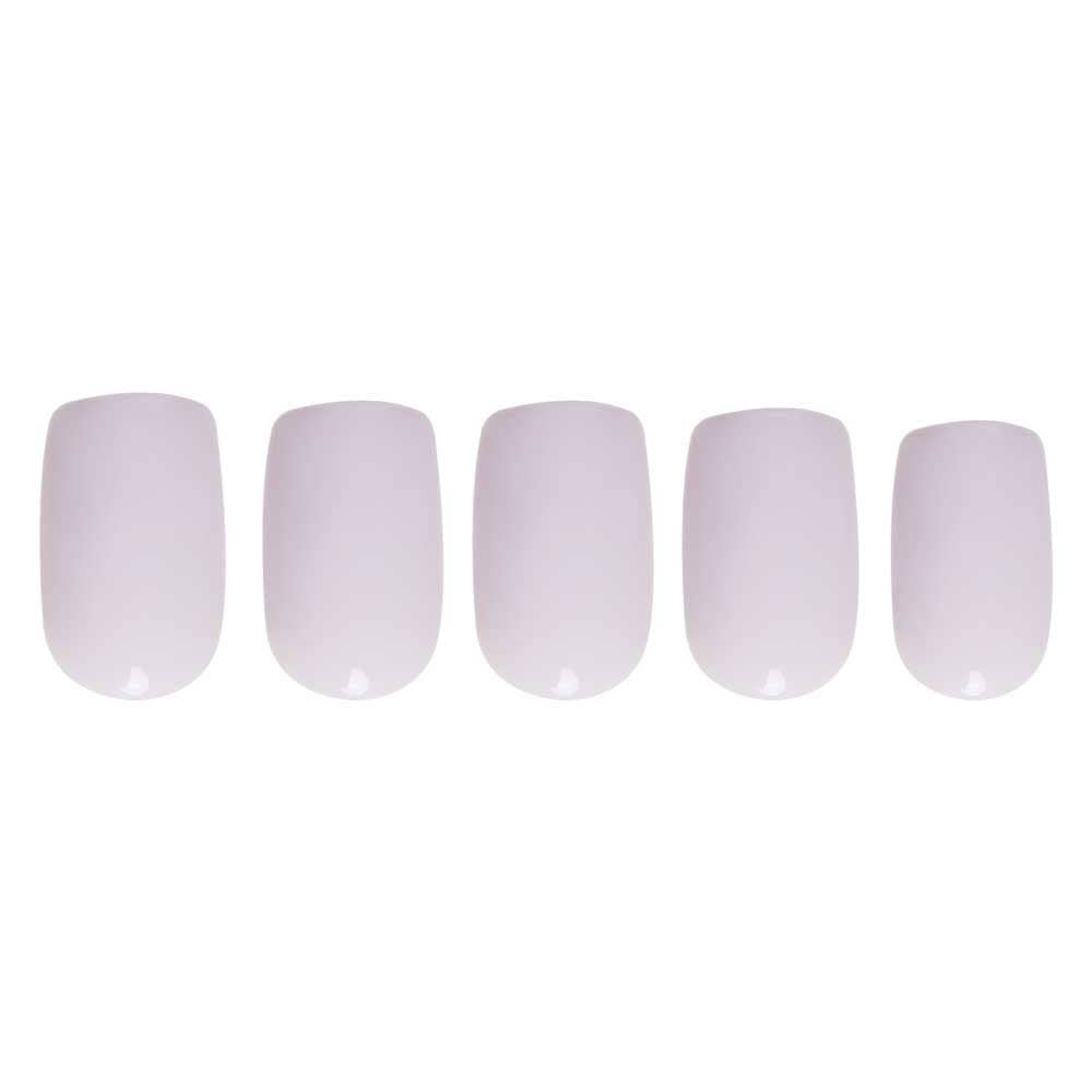 Lilac Gray Press-On Nails | Short Squoval
