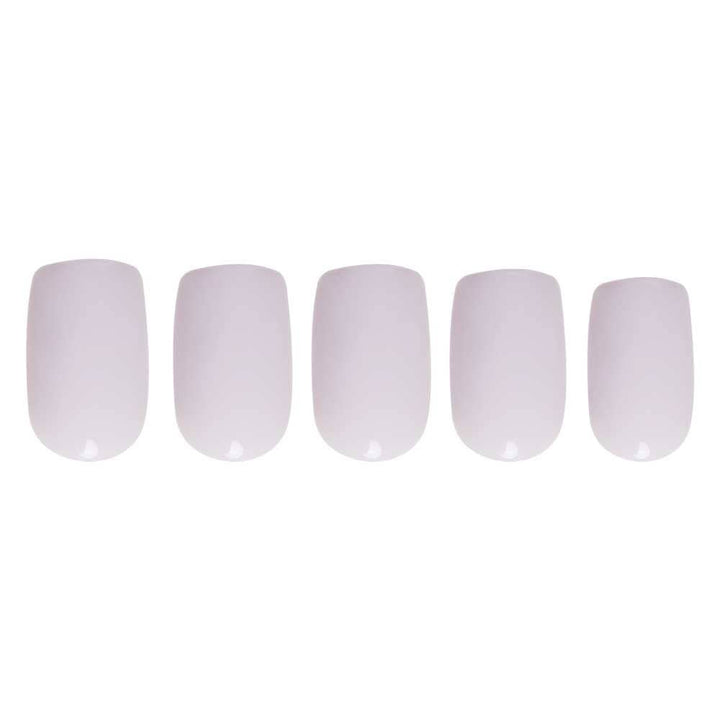 Lilac Gray Press-On Nails | Short Squoval