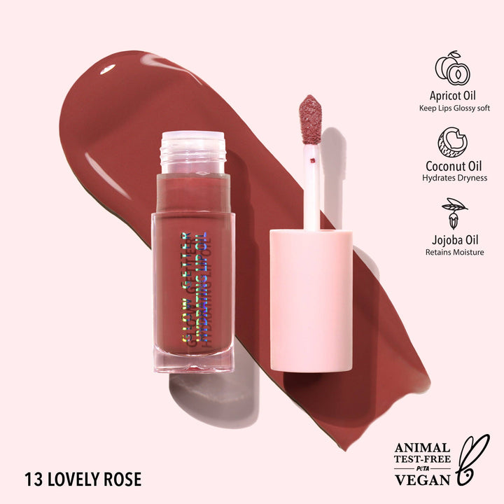 Glow Getter Hydrating Lip Oil - Lovely Rose