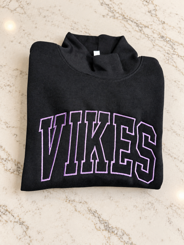 VIKES Embroidery Mockneck - Black