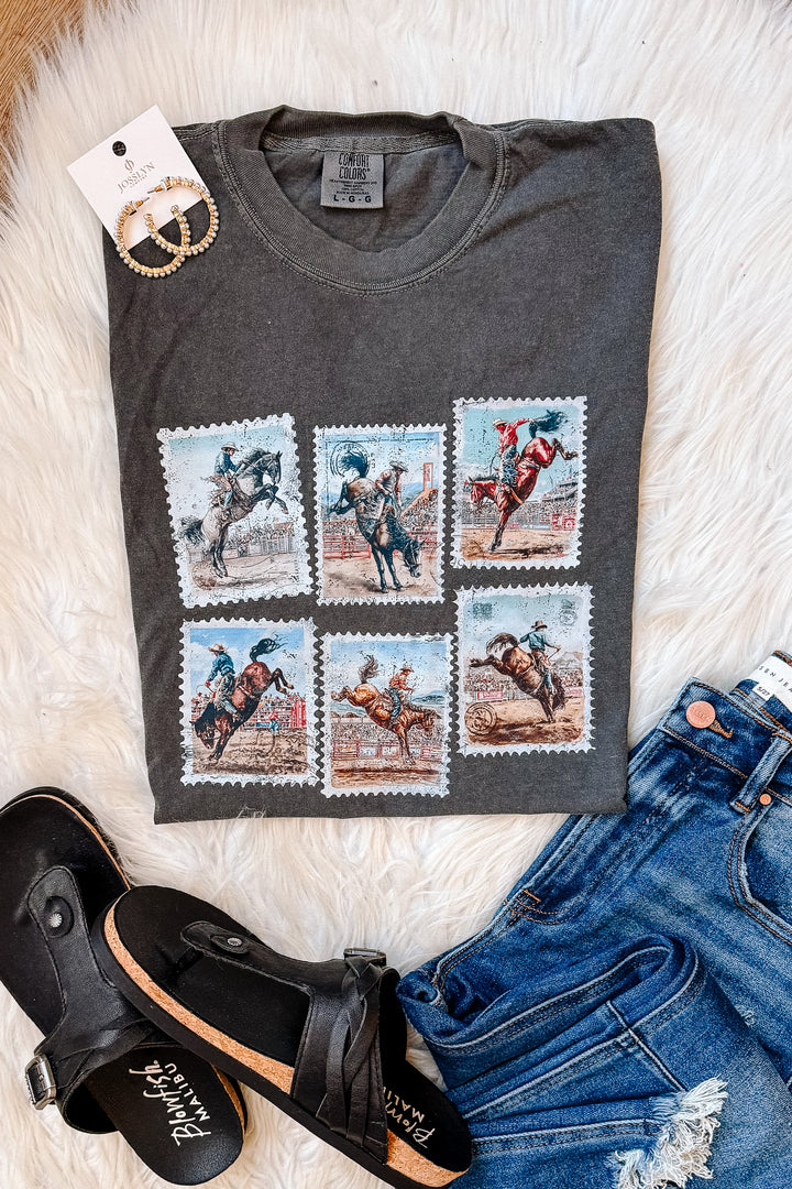 Cowboy Stamps Graphic Tee - Pepper