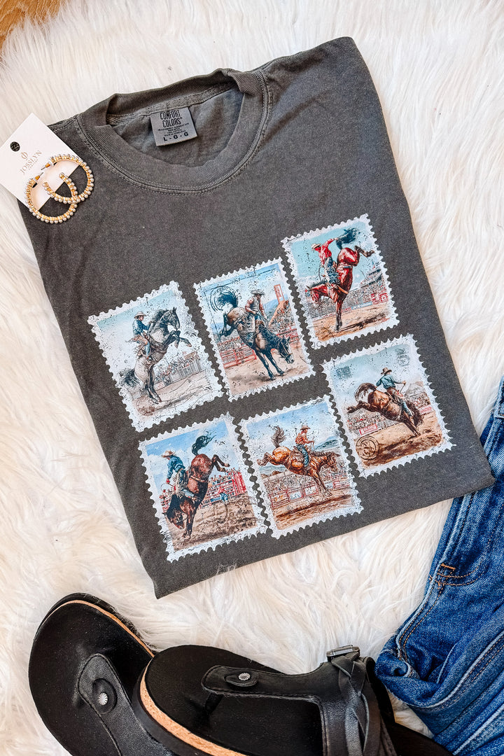 Cowboy Stamps Graphic Tee - Pepper