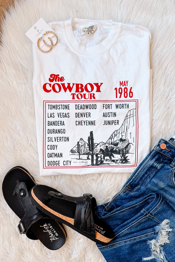 The Cowboy Tour Graphic Tee - White