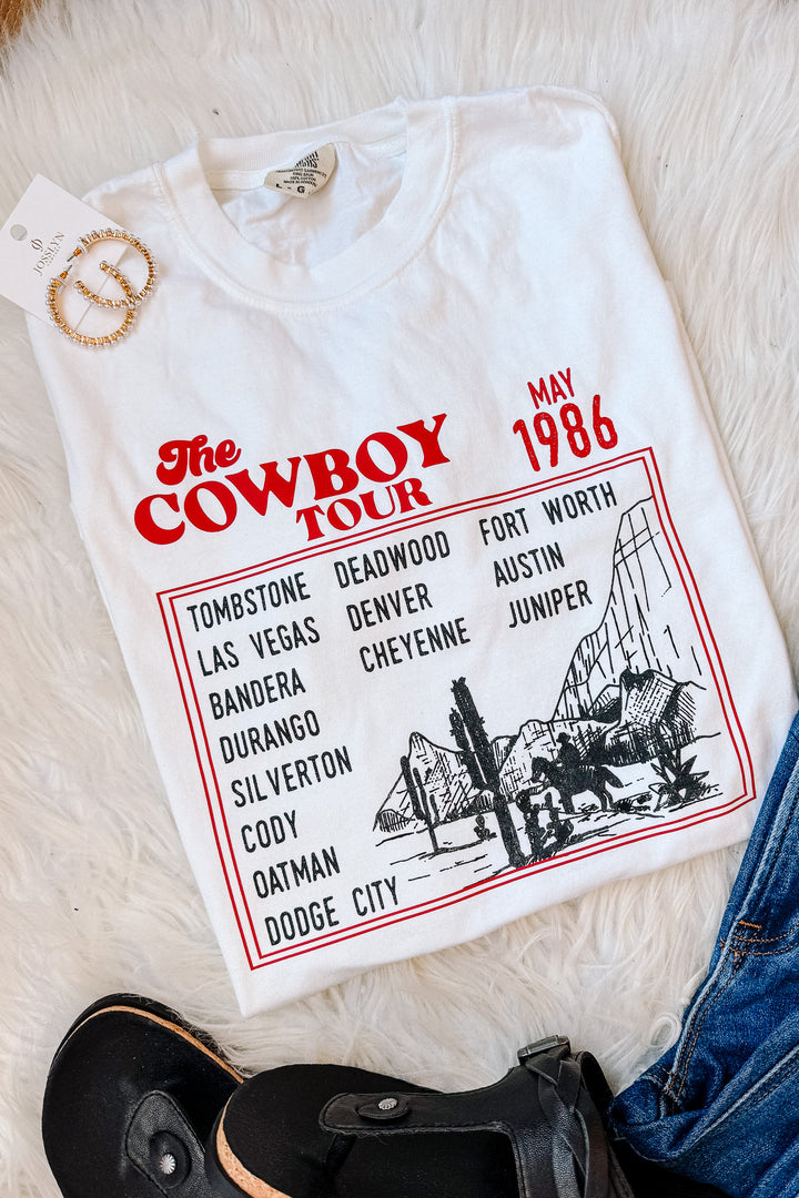 The Cowboy Tour Graphic Tee - White